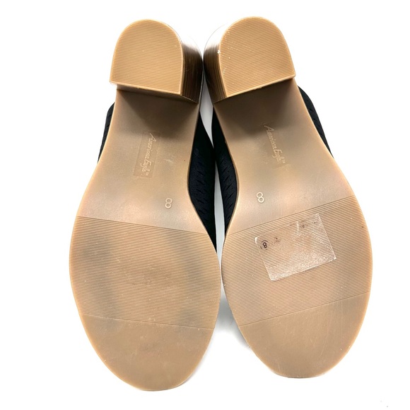 American Eagle Women’s Black Open Toe Black Suede Sandals - Picture 11 of 11